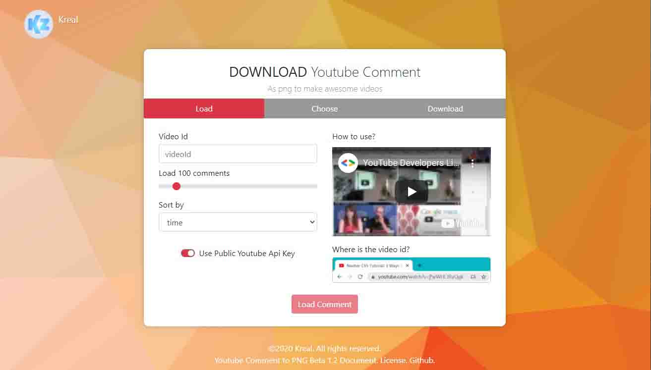 Youtube Comments to PNGs